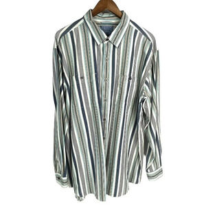 Vtg LL Bean Men Long Sleeve Shirt XL REG Multicolor Striped 100% Cotton